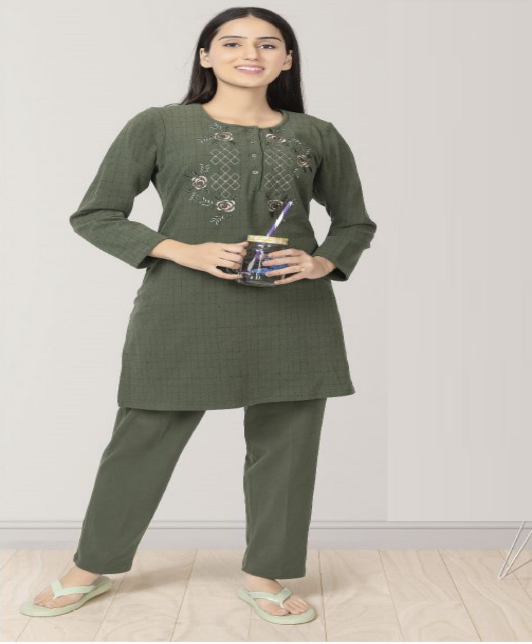 Embroided Kurta Lower