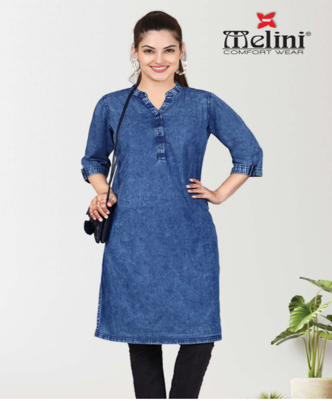 Denim Long Kurti