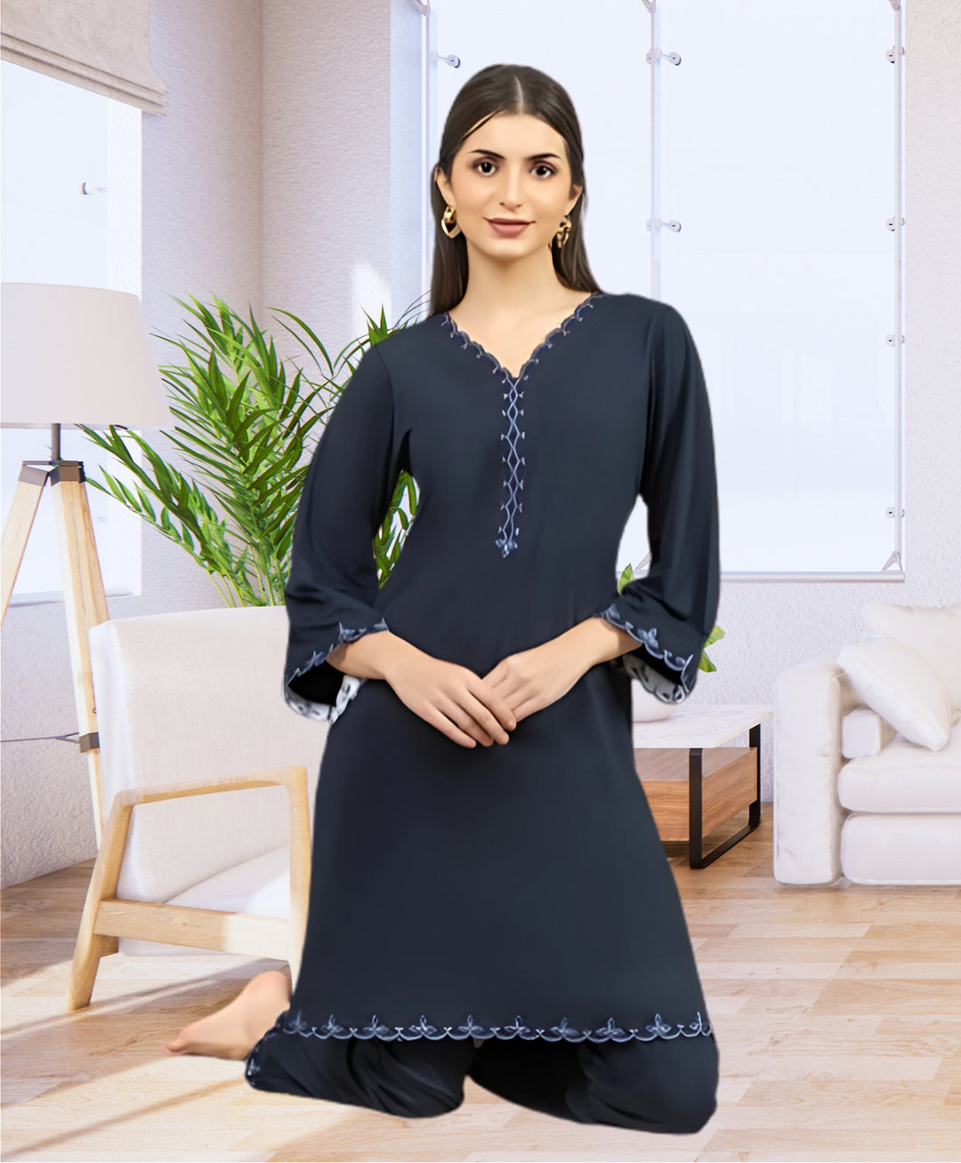 Embroided Summer Kurta Lower