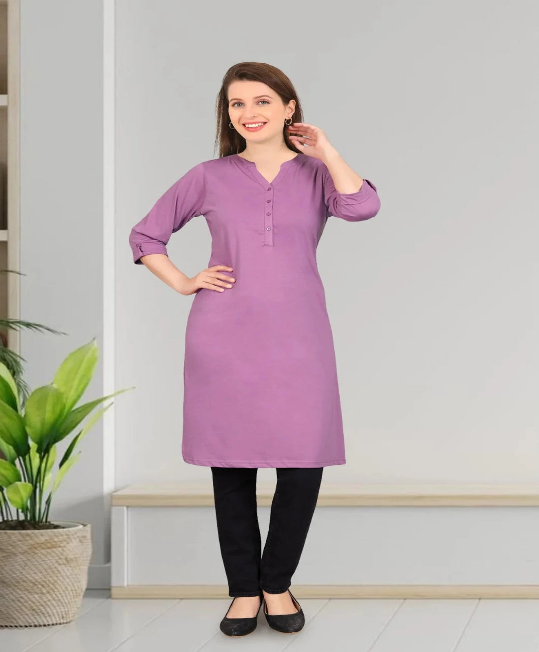 Plain Long Kurti