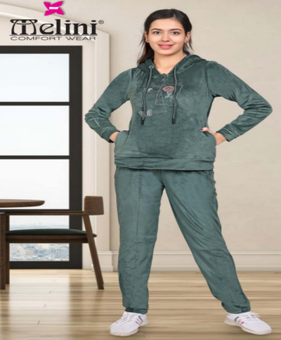 Embroidery Track Suit with Hoody