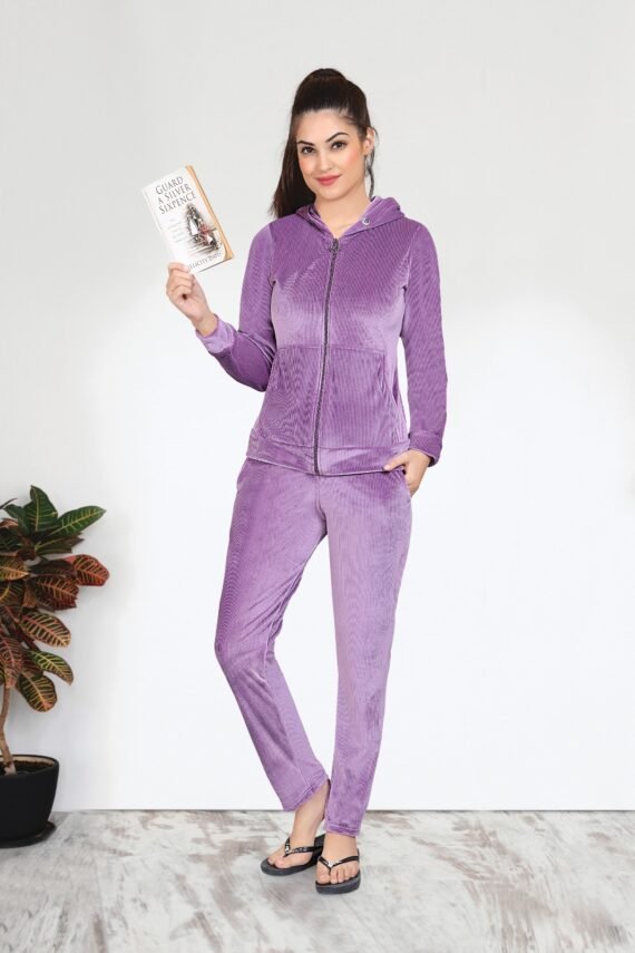 Velvet jogging suit on sale womens